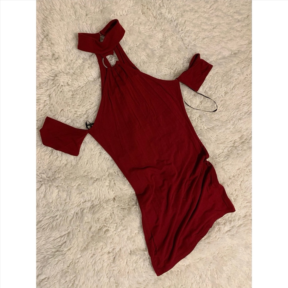 Burgundy dress